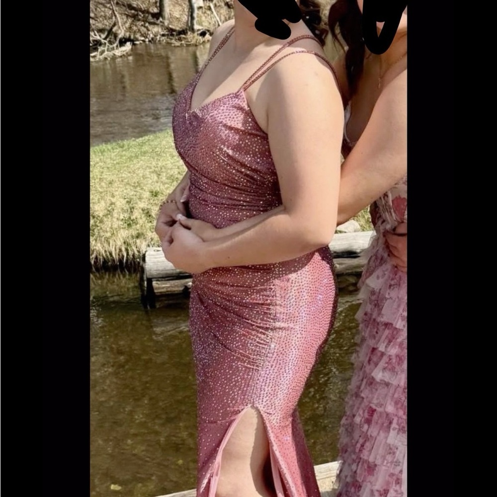 Pink Glittery prom gown